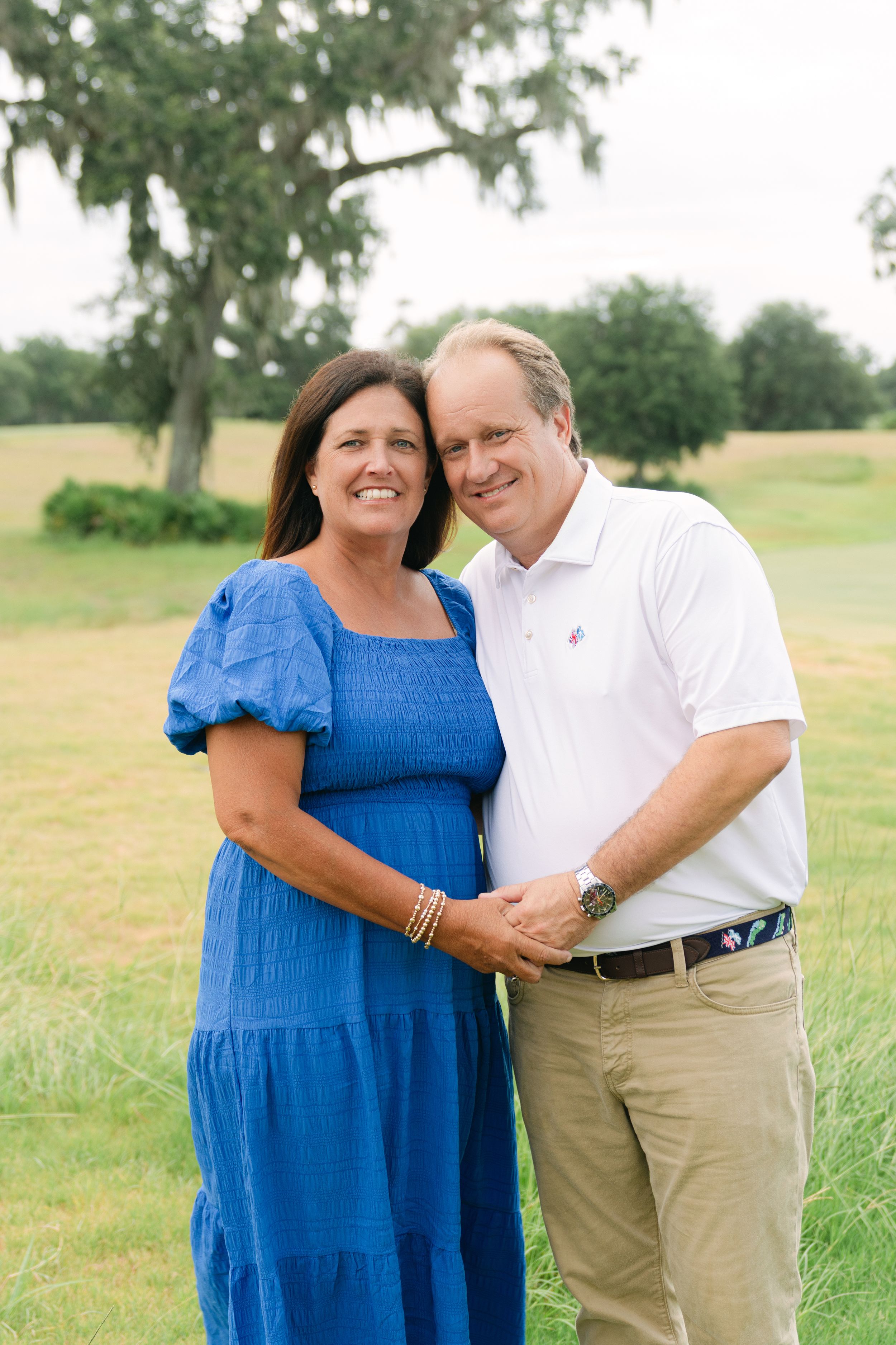Extended family portrait at Frederica Golf Club on St. Simons Island featuring three generations together.
