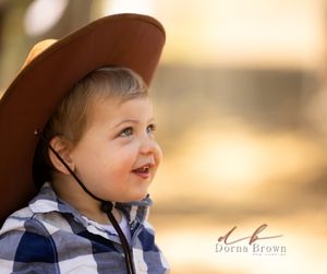 Toddler with Cowboy Hat