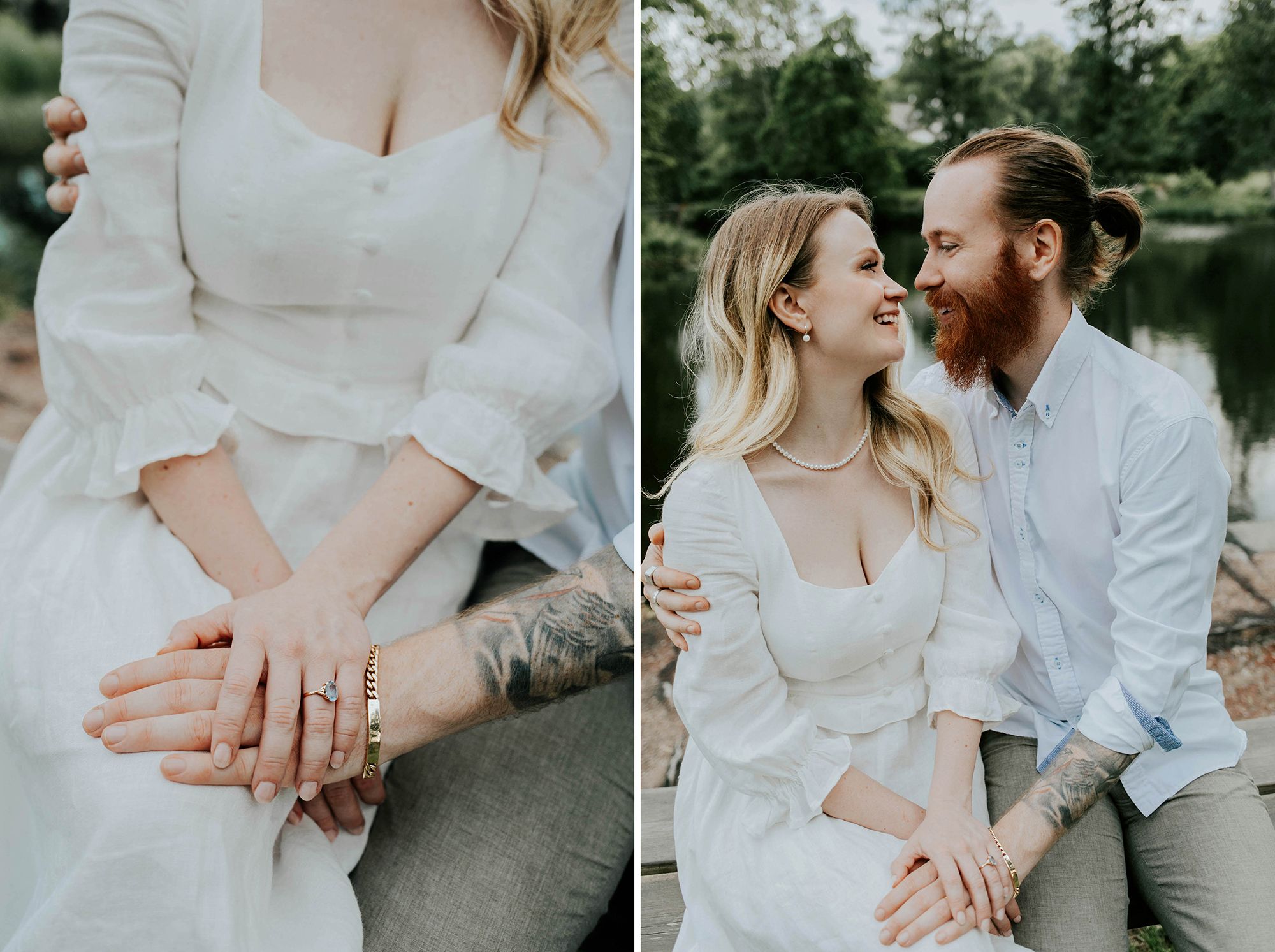 Kärleksfotografering i Borgvik med Julia och Martin. Borgvik utanför Karlstad. fotograf Rebecca Nordin.