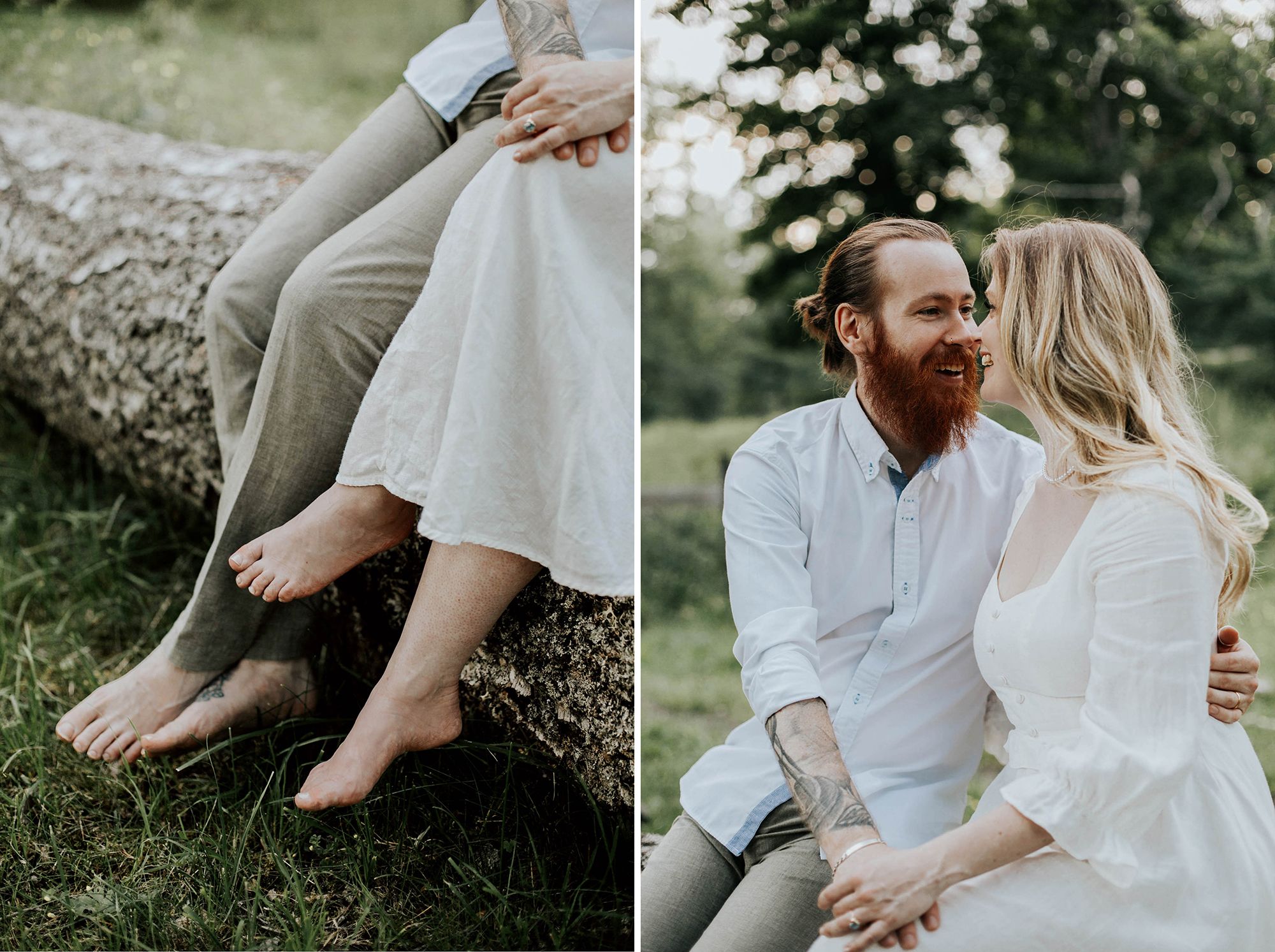 Kärleksfotografering i Borgvik med Julia och Martin. Borgvik utanför Karlstad. fotograf Rebecca Nordin.
