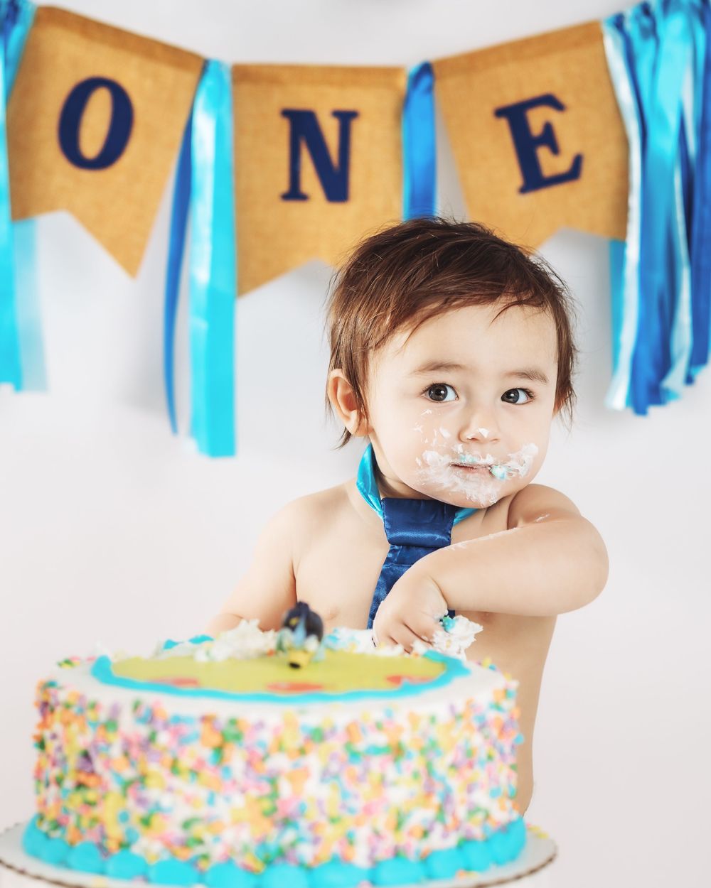 A 1st birthday smash cake session. Michelle Massaro Photography