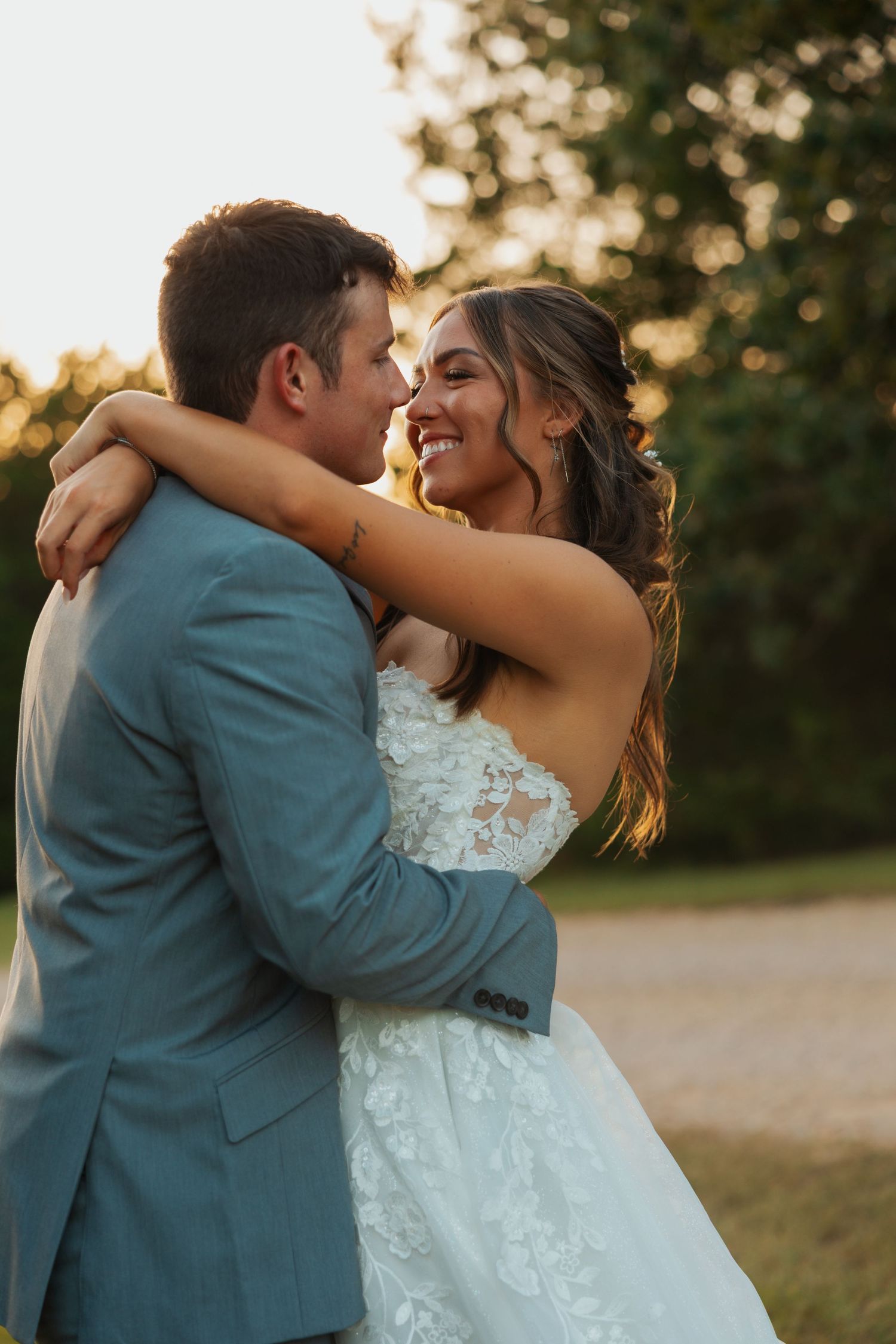 Under the veil wedding photo