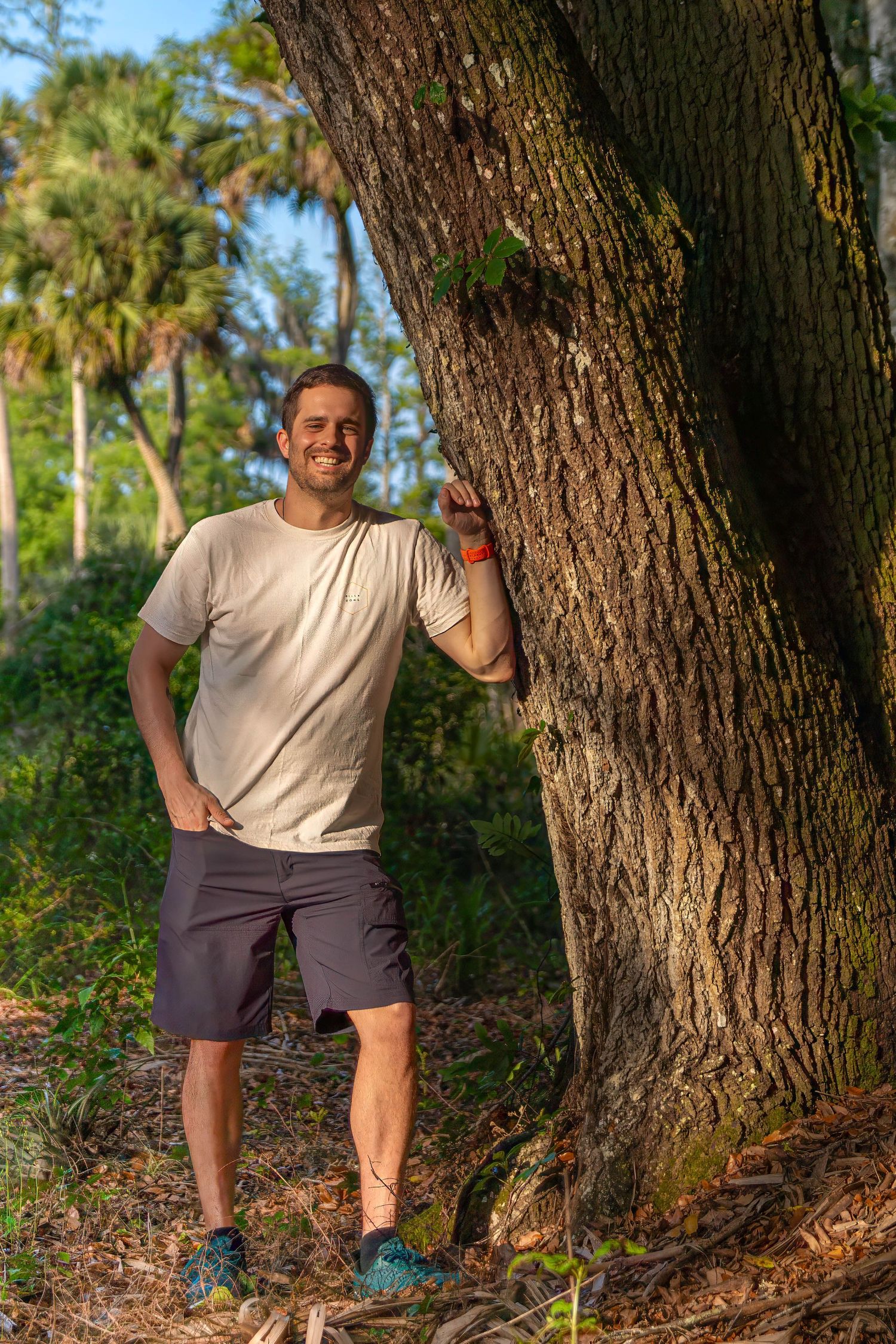 Portrait session of Connor Strzelewicz at Riverbend Park in Jupiter, Florida.
