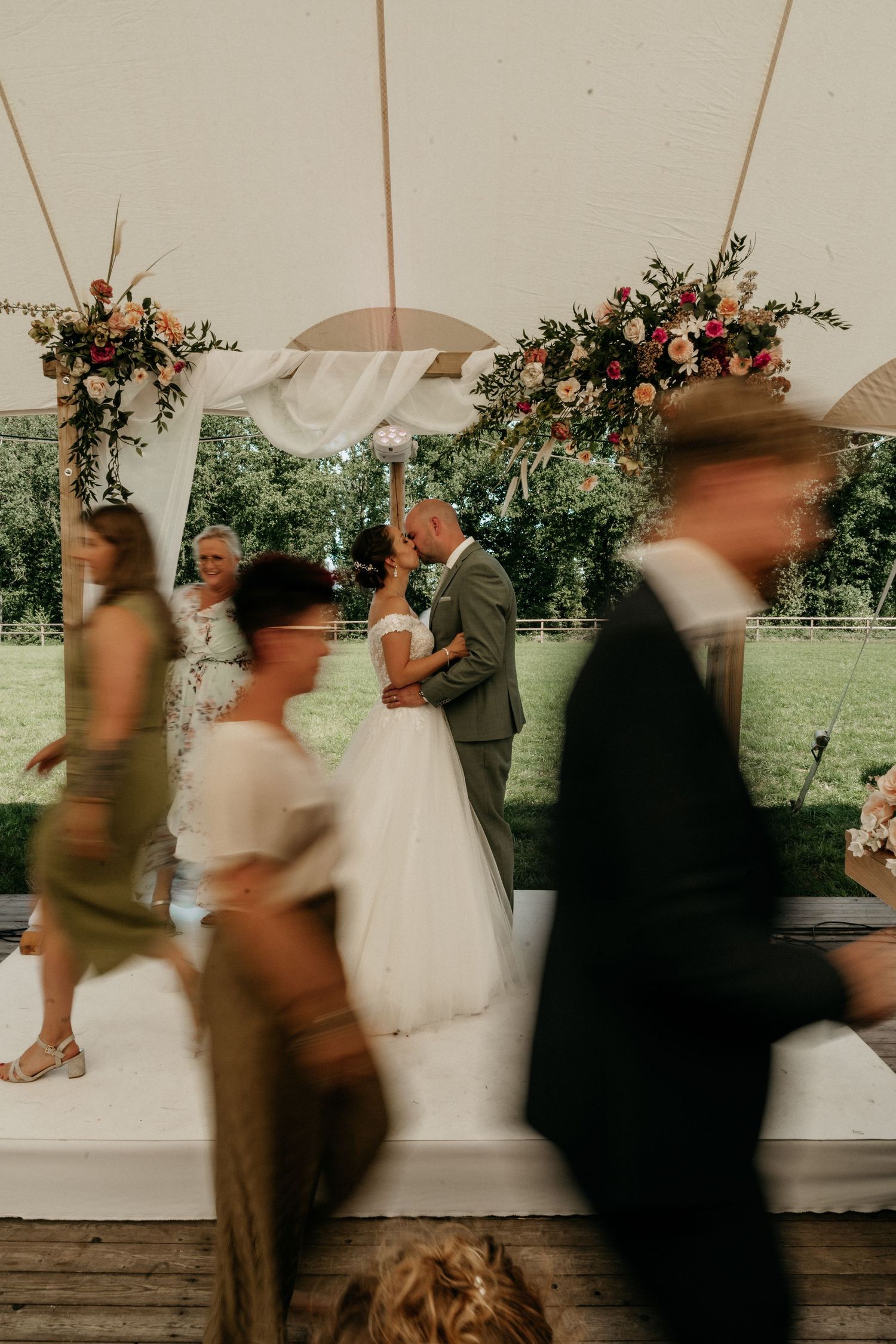 Bruidsfotografie bij iemand thuis