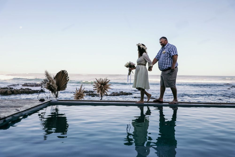 Bride and Groom with beautiful reflection in St Francis