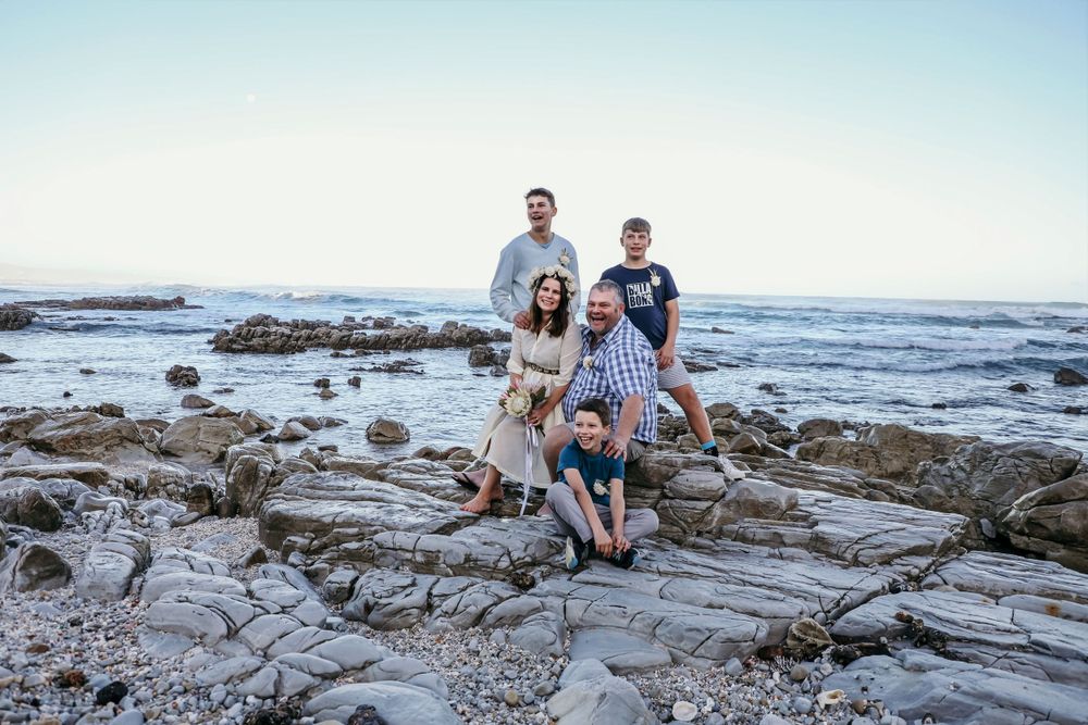 Family image at the wedding St Francis