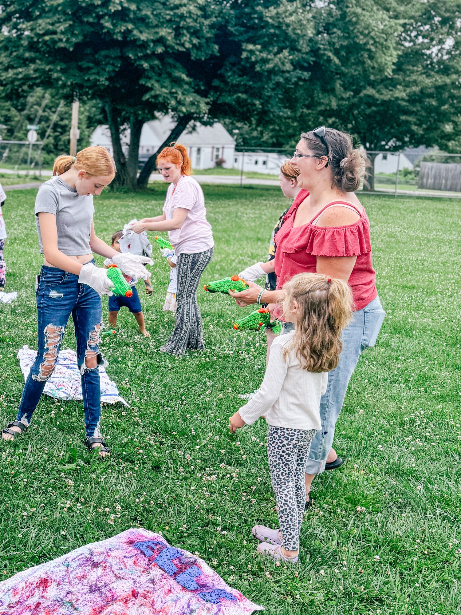 Family Fun at Tie Dye Party photograph In seacoast NH and Maine