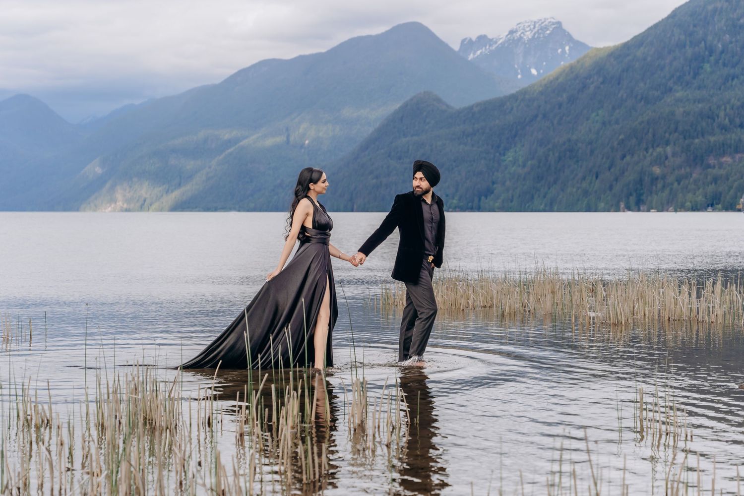 pitt lake photography wedding couples golden eagle golf course wedding in pitt meadows, BC
