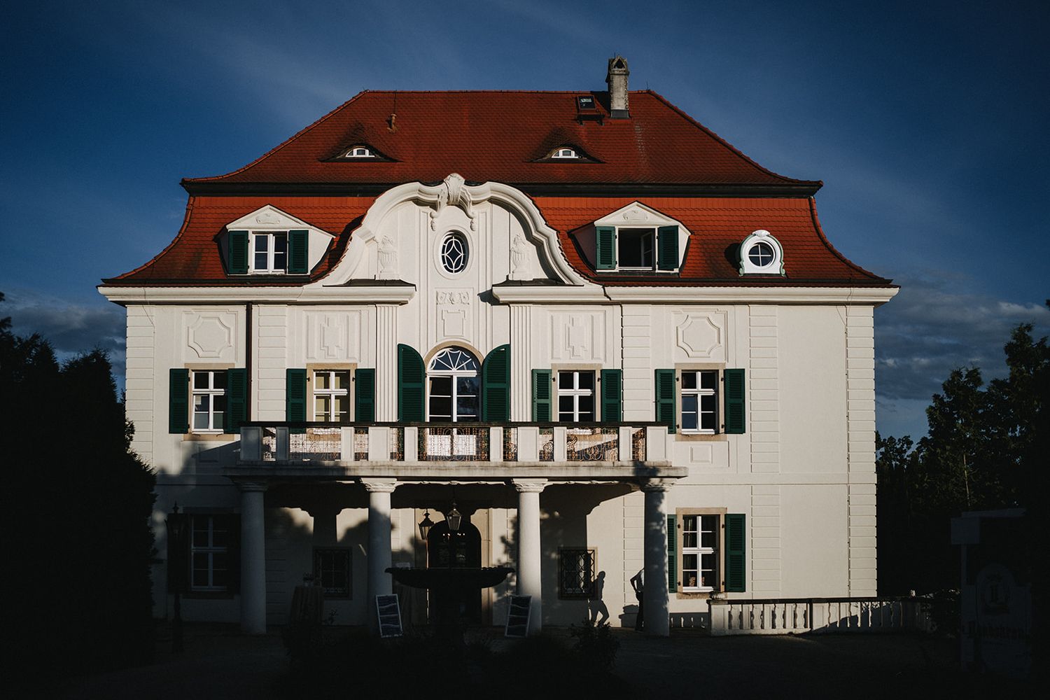 Classic white mansion, Villa Wollner, in elegant architectural style. Organized wedding by MyCastleWedding | Dresden.