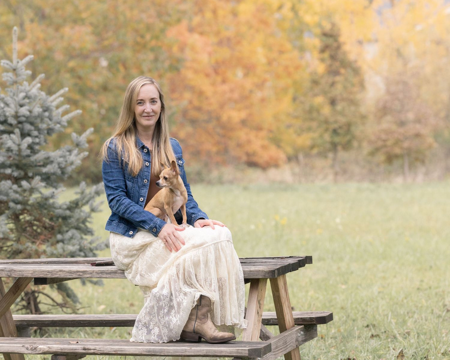 Dog portrait of dog and owner during outdoor photoshoot Copyright Amanda Barr Photography