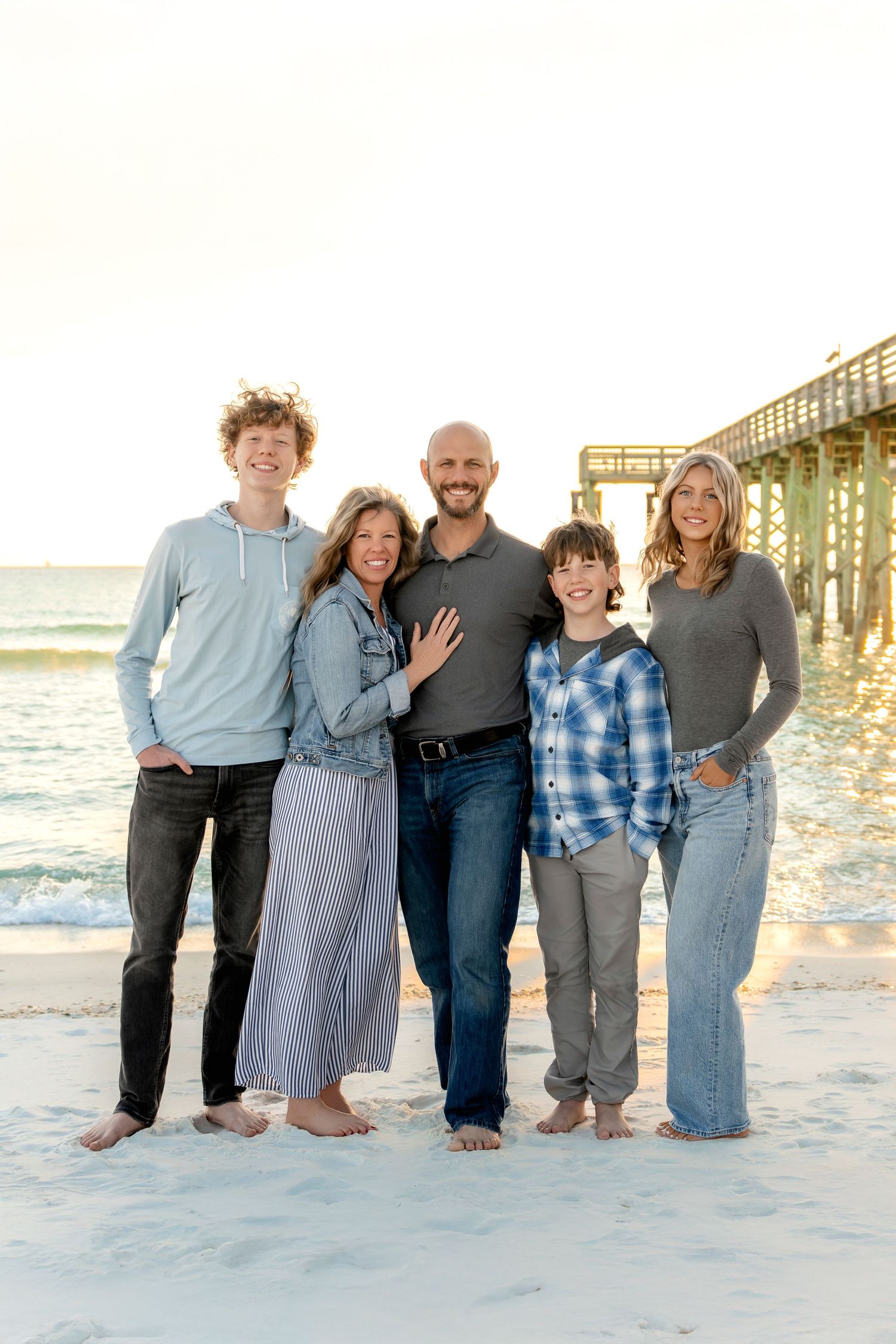 Family beach picture Panama City Beach happy