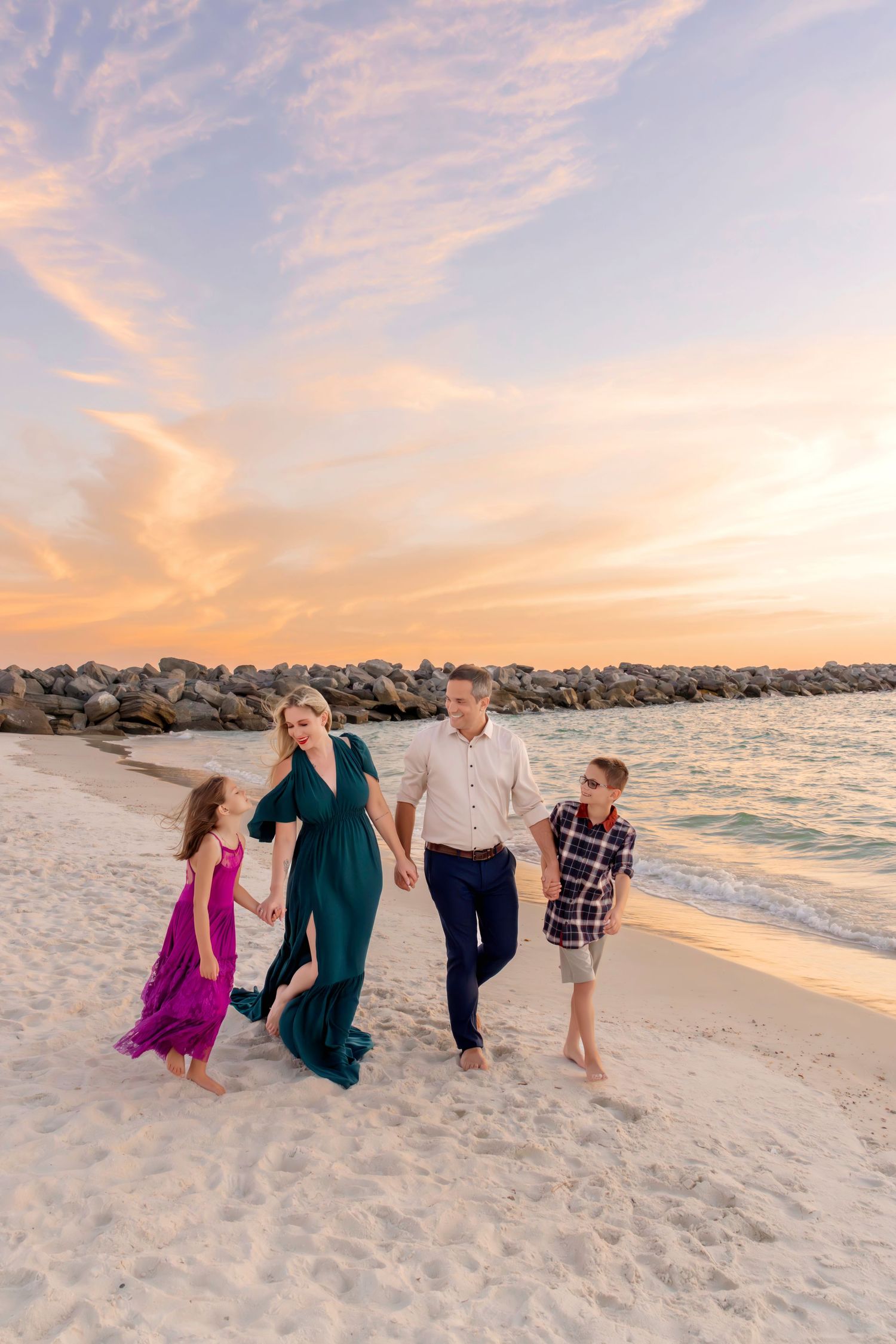 Family beach picture Panama City Beach happy