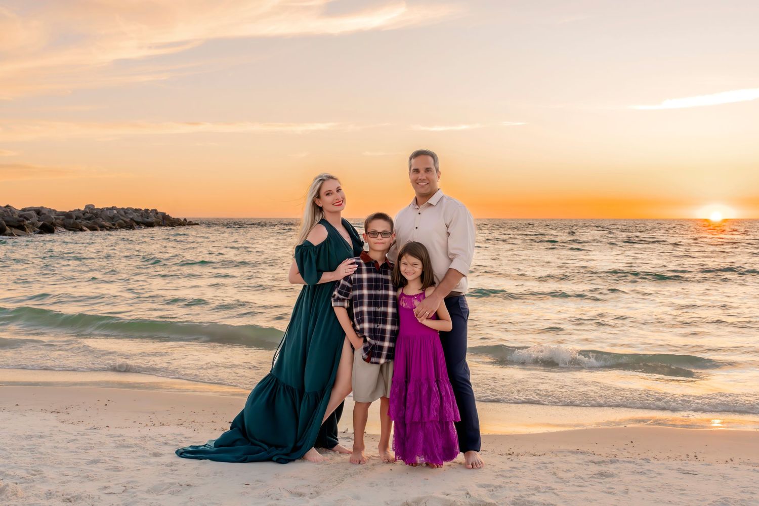 Family beach picture Panama City Beach happy