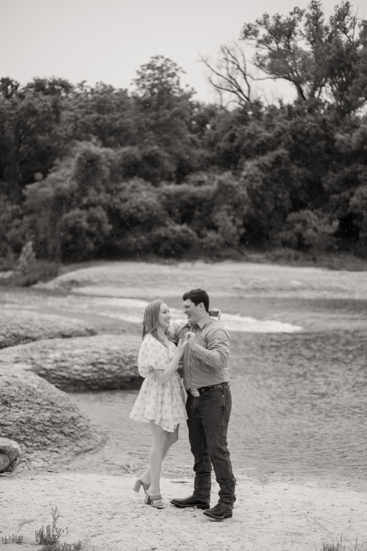 Couple dancing in Big Rocks Park, Couples in Glenrose Texas,  Stephenville Couples Photographer,