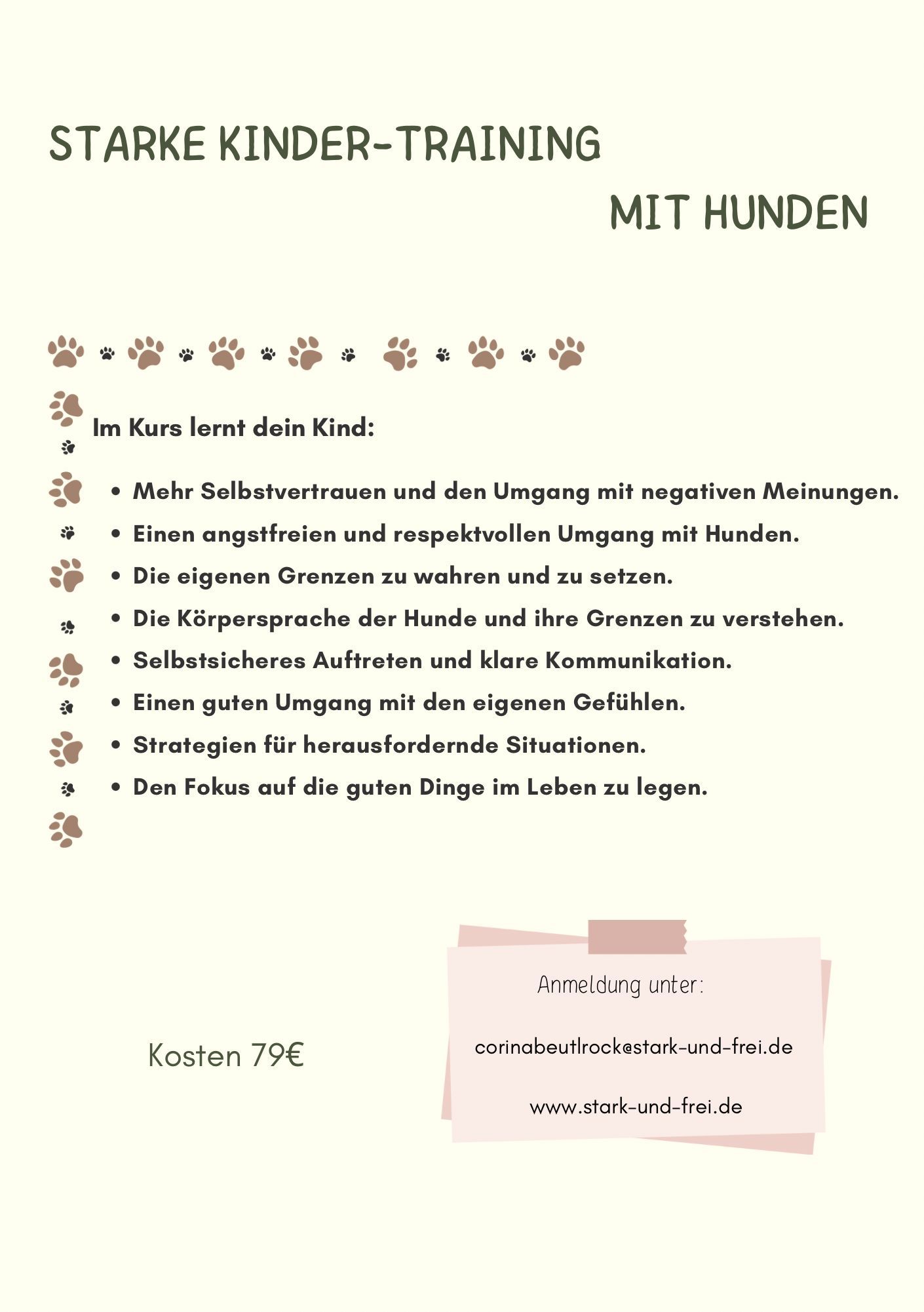 Starke Kinder Training mit Hunden