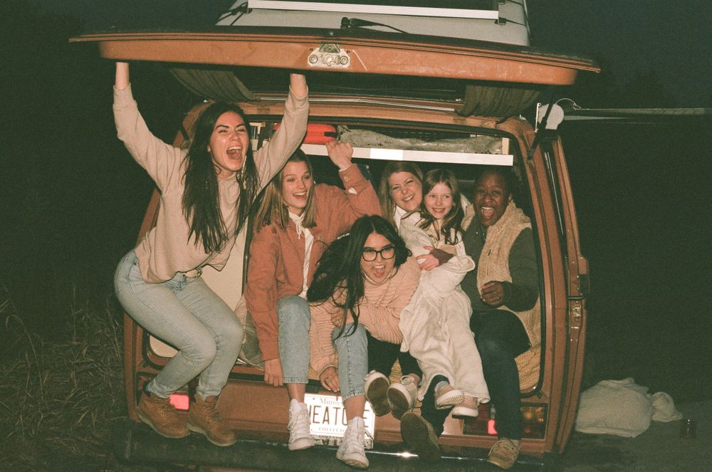 Artisan Women's event shot on film with a vintage VW van