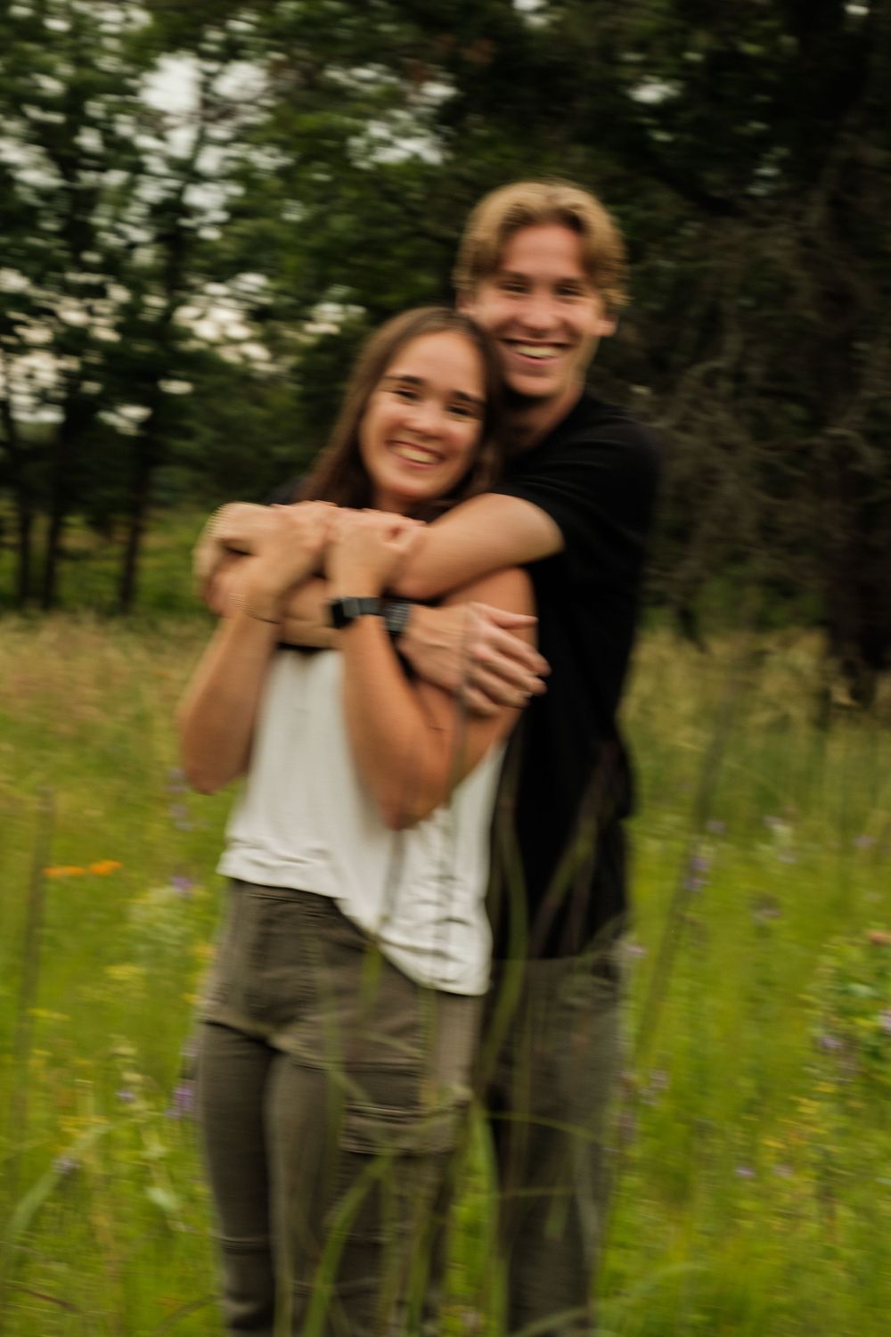 Some trendy blur for a couple's session in Coon Rapids Minnesota