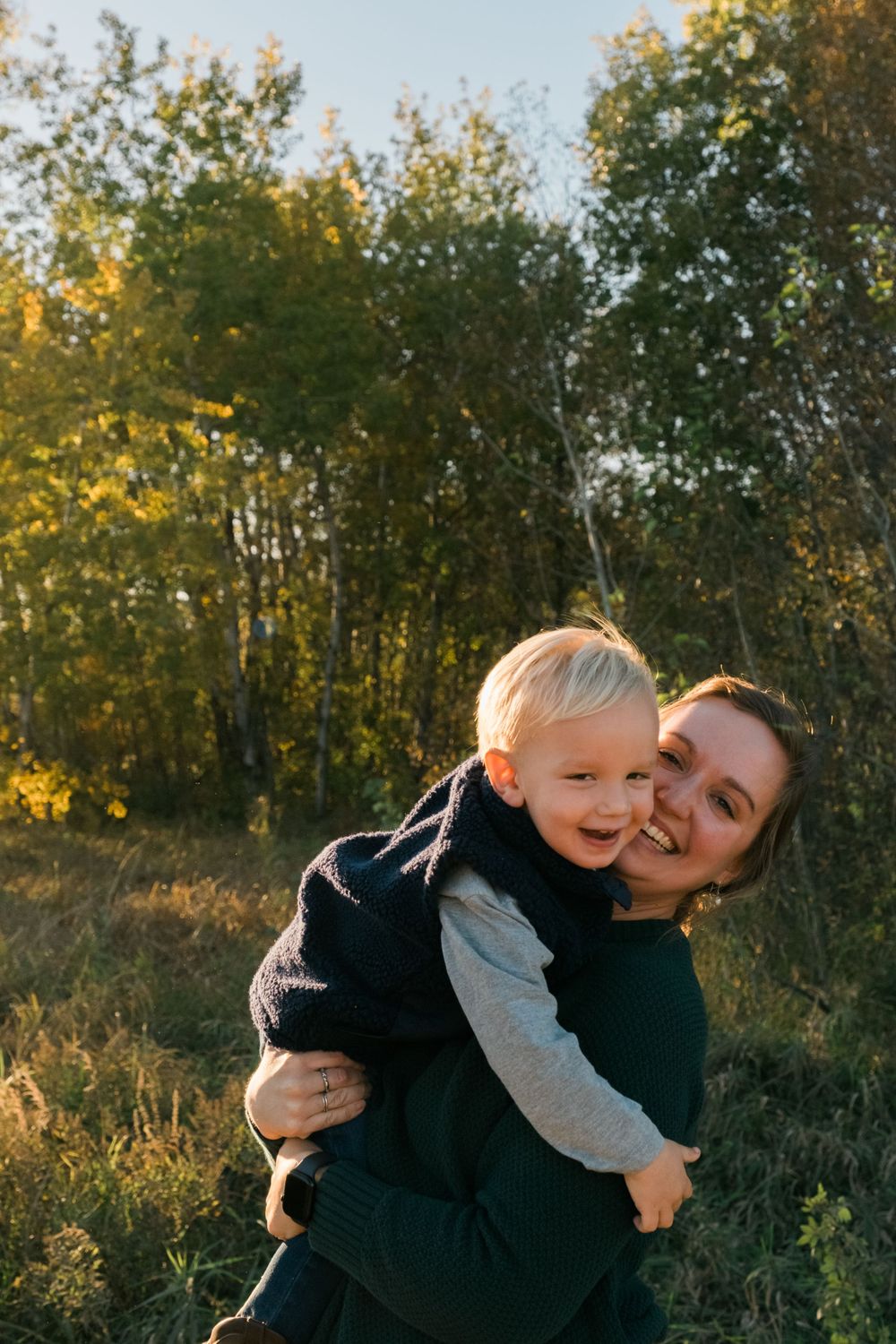 A special moment from a family session between a mother and her son