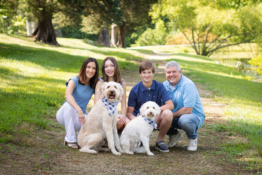 family photos with pet by victoria leigh photography