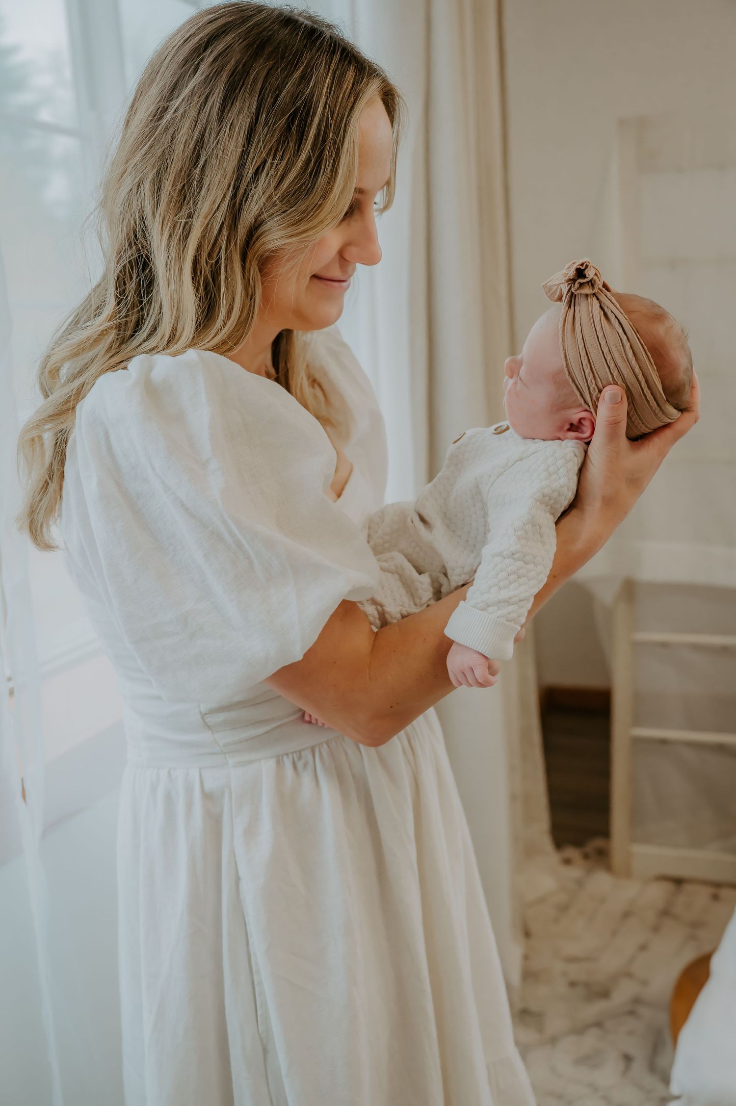Mom holding baby