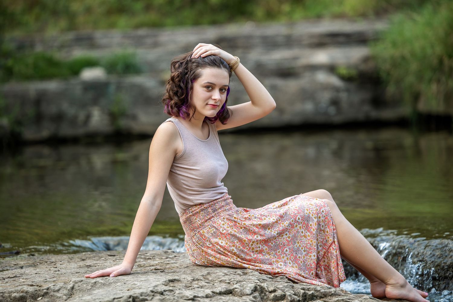 girl on a rock