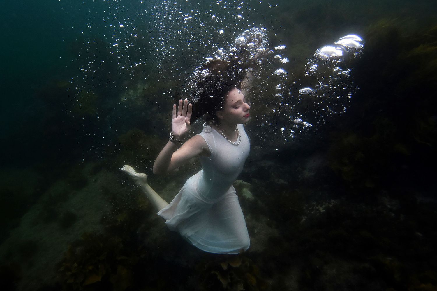 Ethereal underwater portraits that capture weightless beauty, raw emotion, and the fluid artistry of life beneath the surface.
