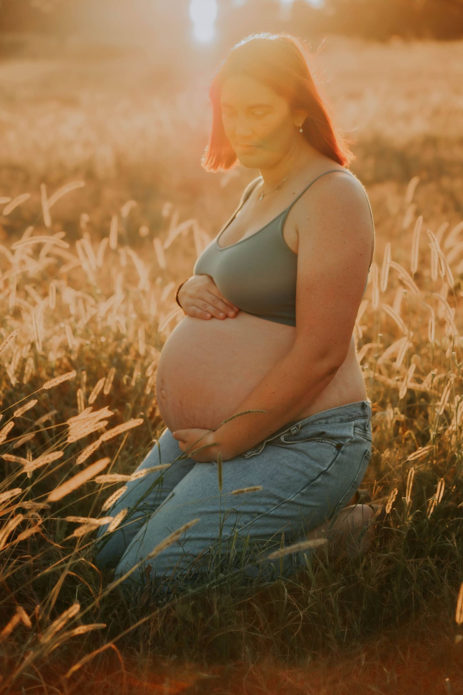 maternity session, golden hour