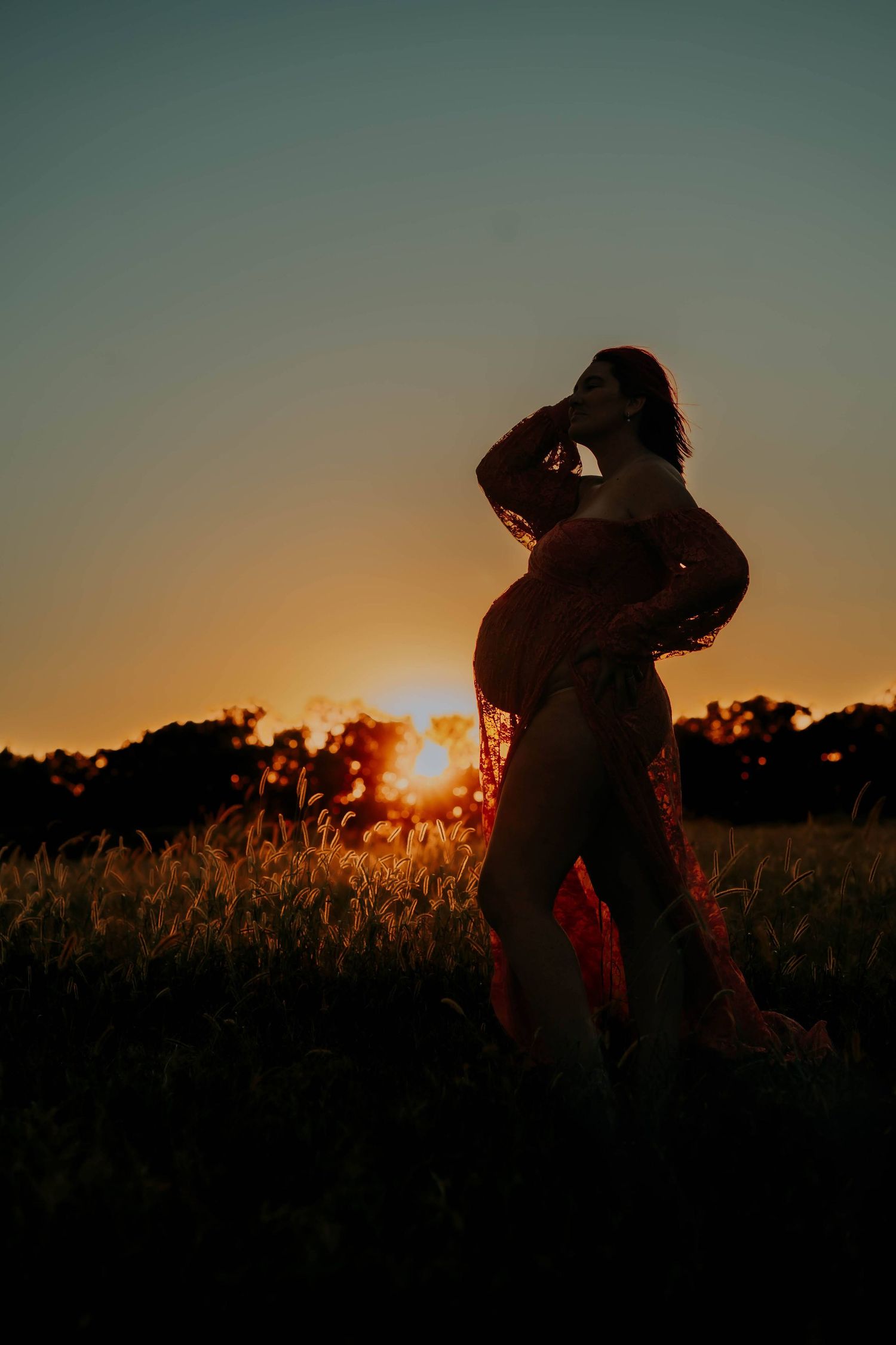 maternity session, golden hour