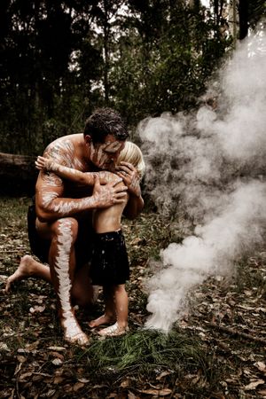 Family Photography- Smoking Ceremony ritrual Jervis Bay NSW- Shoalhaven & Jervis Bay Family Photographer- Claire Frances Photography