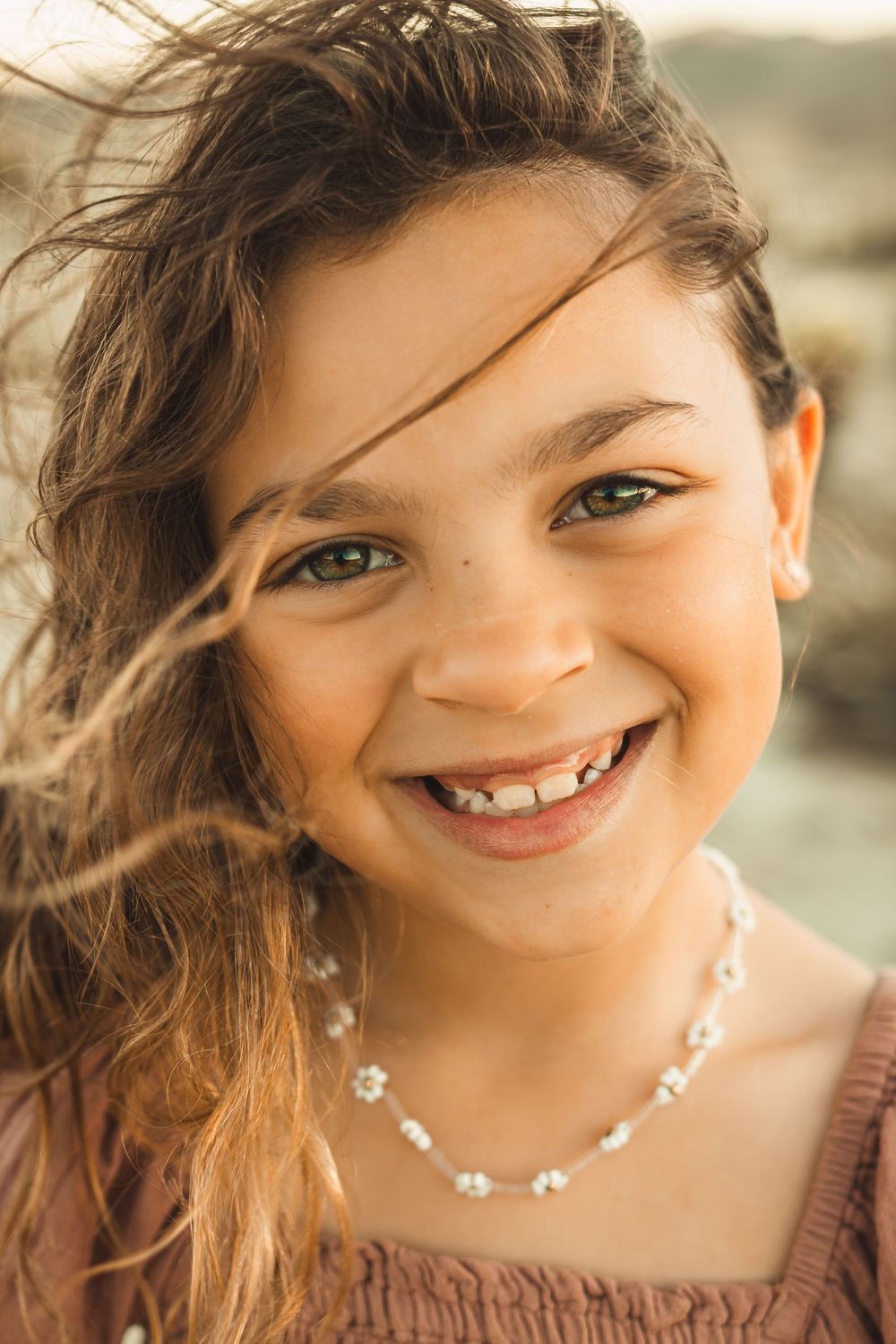 girl with wind in her hair