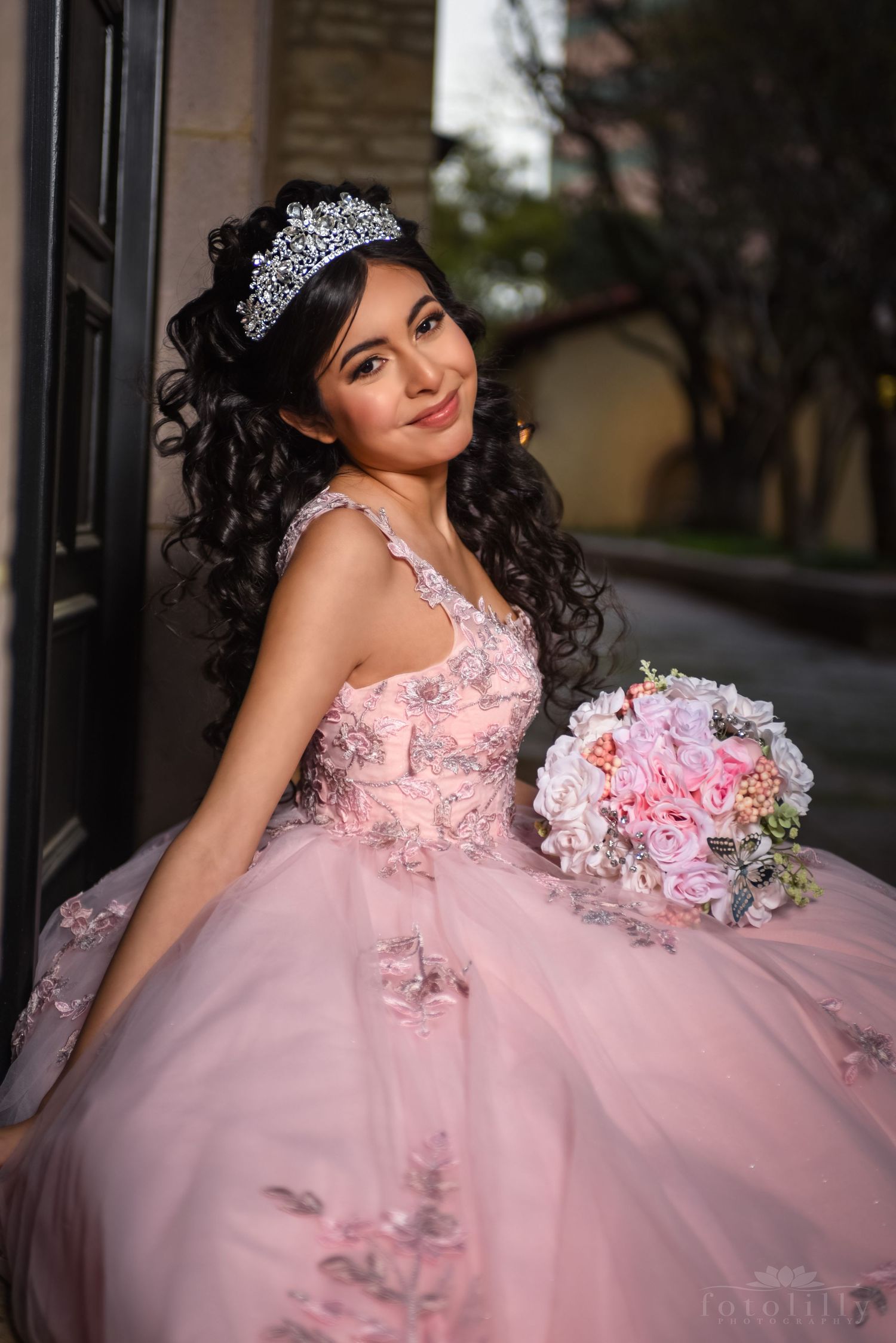 Luxury Denton Quinceañera photography capturing elegant Sweet 15 portraits for families across Denton, Argyle and North Texas region