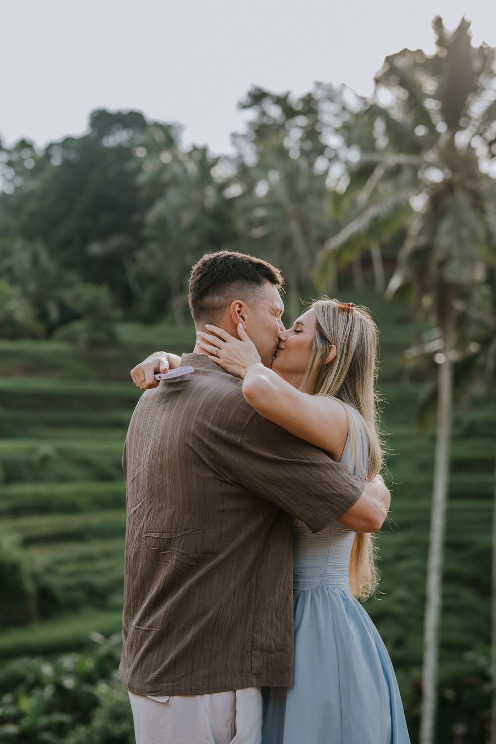 Professional photography services for couple at Ceking Rice Terrace Ubud.