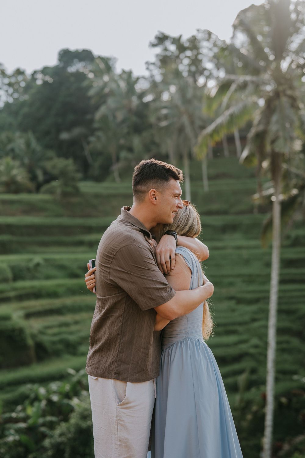 Professional photography services for couple at Ceking Rice Terrace Ubud.