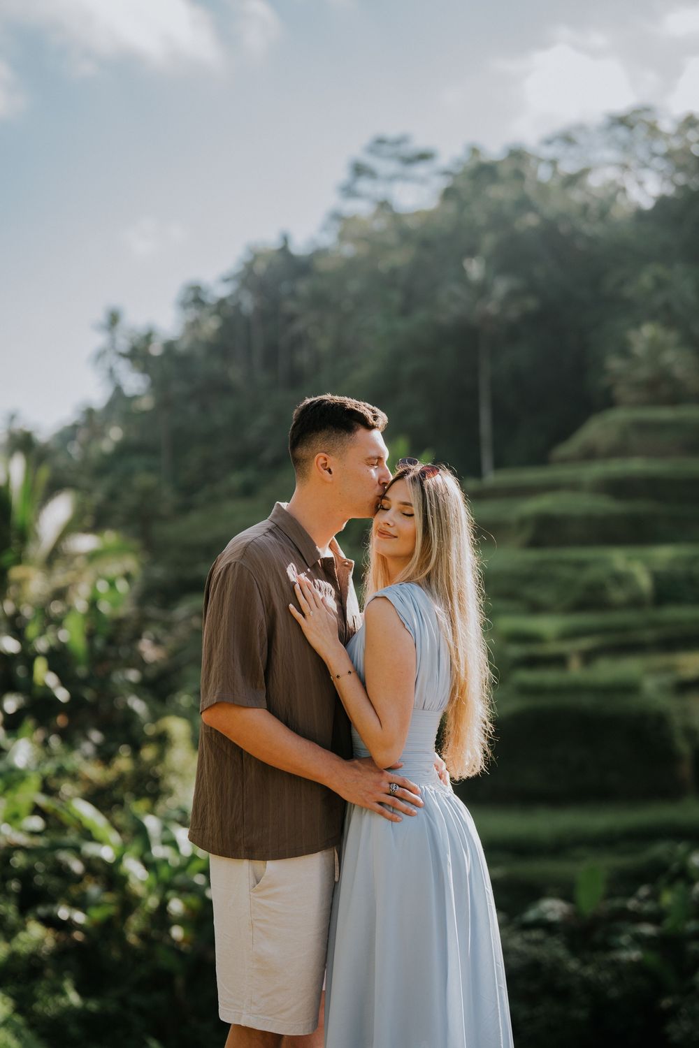 Professional photography services for couple at Ceking Rice Terrace Ubud.