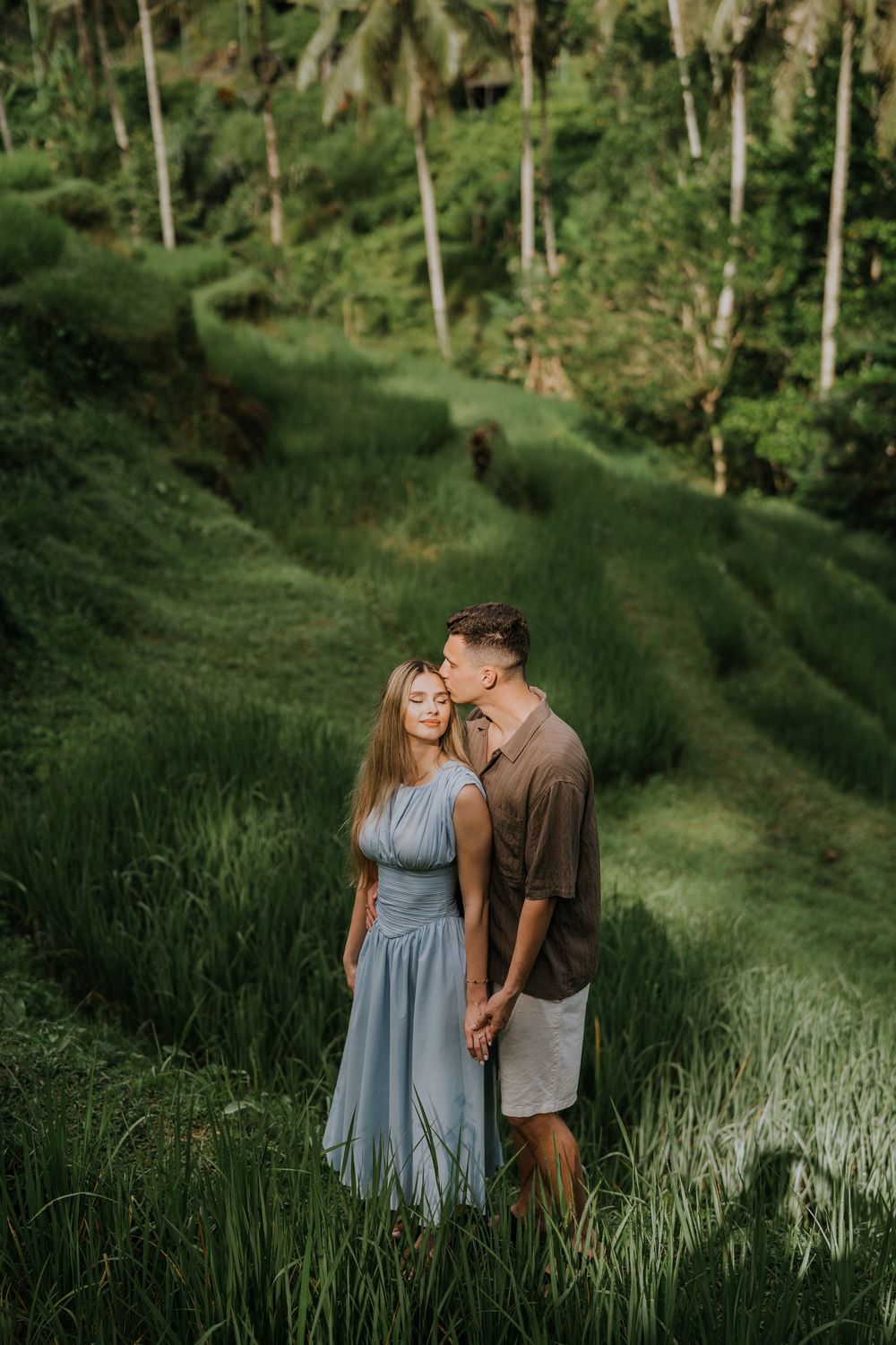 Professional photography services for couple at Ceking Rice Terrace Ubud.
