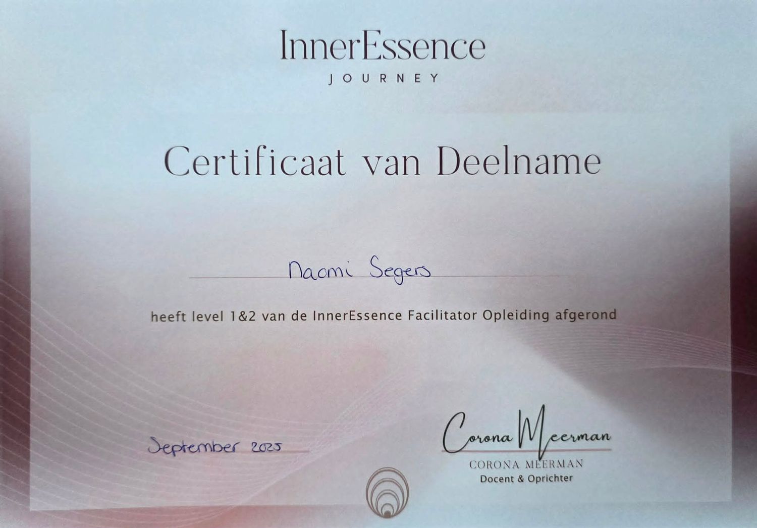 Certificaat InnerEssence