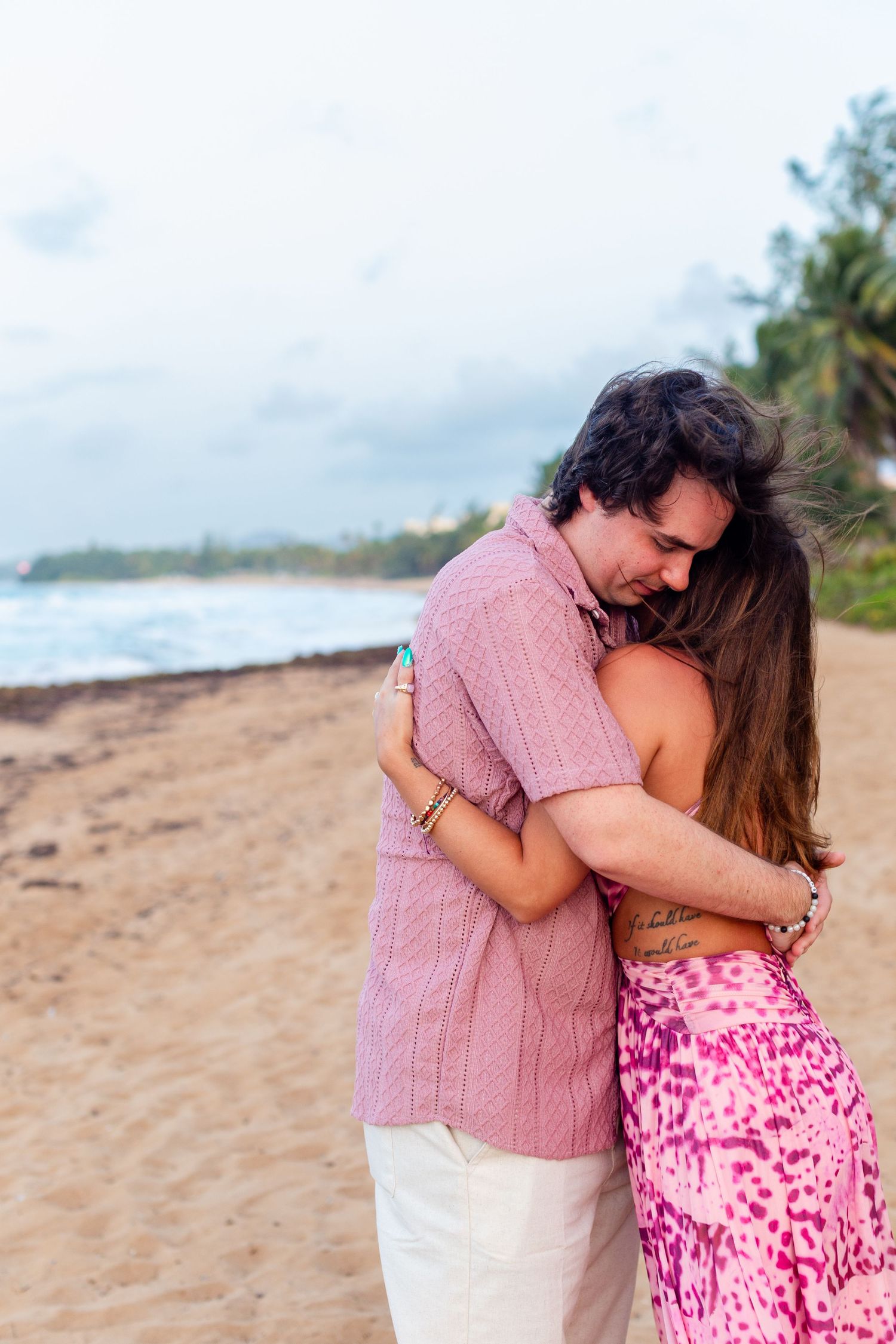 Couples portrait on the beach. Río Grande, Puerto Rico.