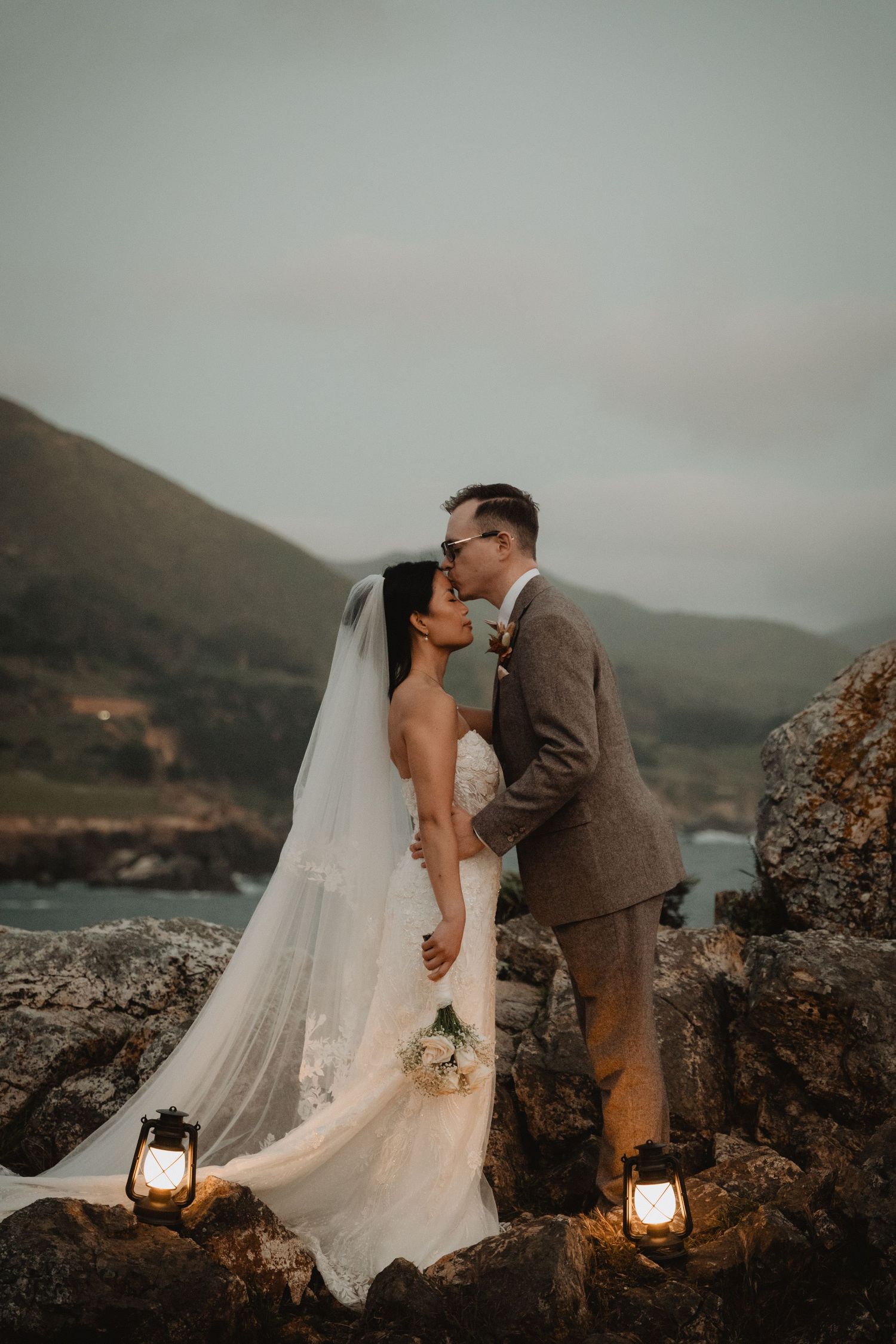 big sur bride and groom photos