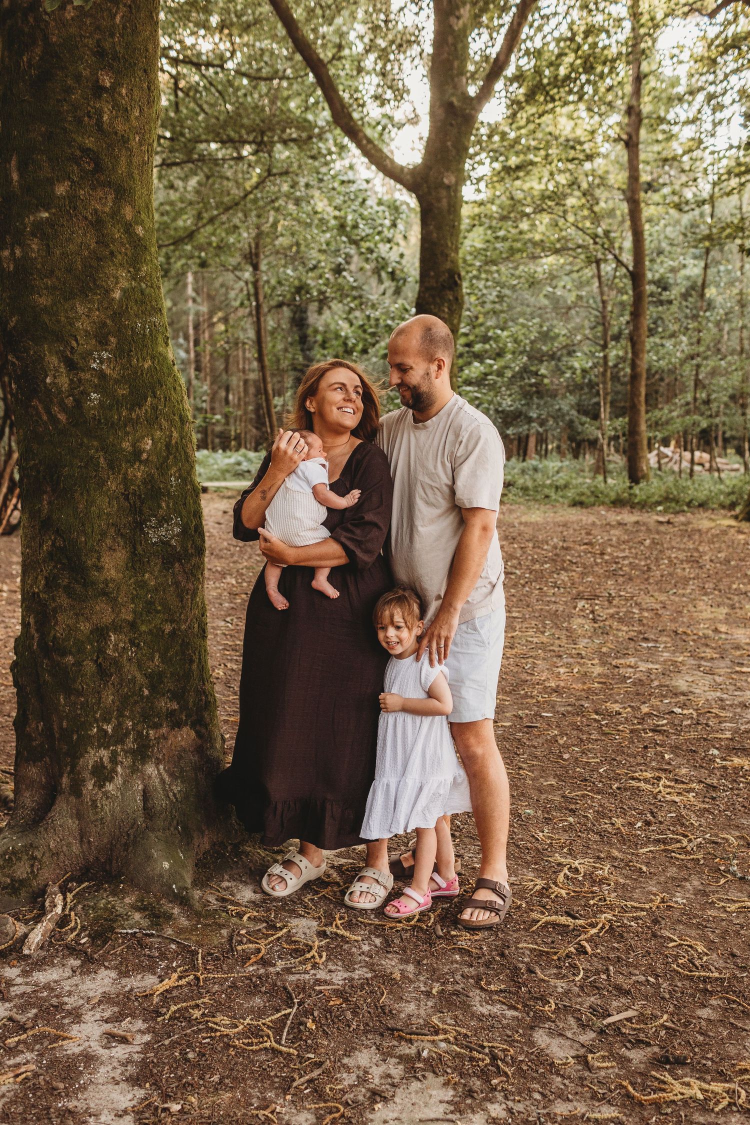 Newborn photography outdoors in The New Forest