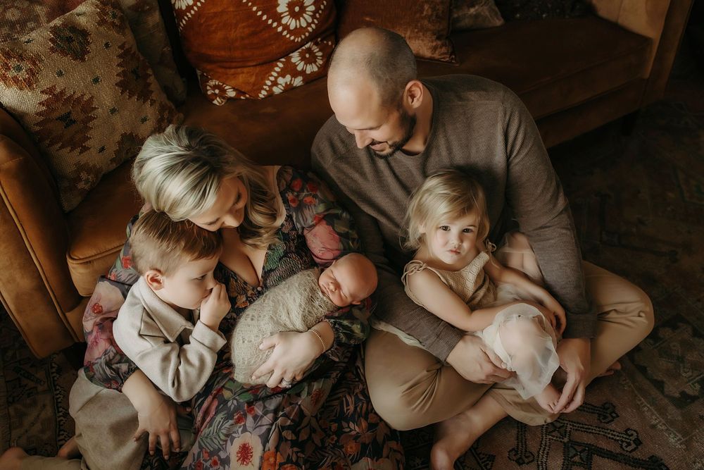 studio newborn family portraits in Mid-Missouri