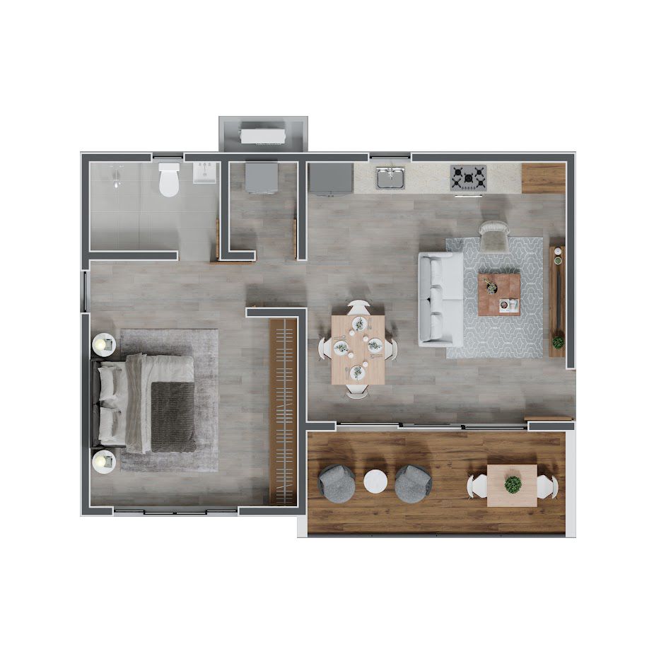 Apartamentos de 1 habitación en Residencial Paseo Llibre, en el centro de Sosúa.