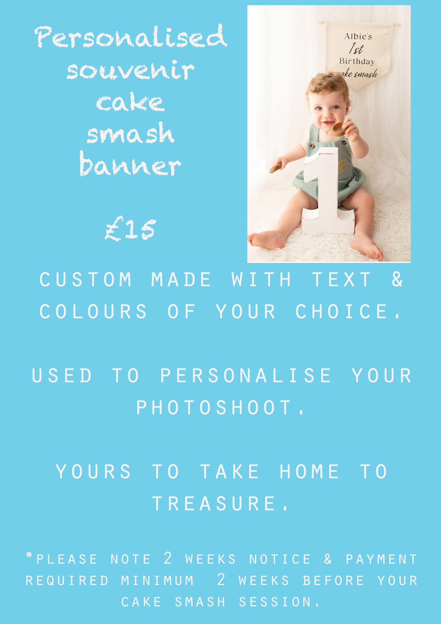 Cake smash banner for little wonderland Photography cake smash
