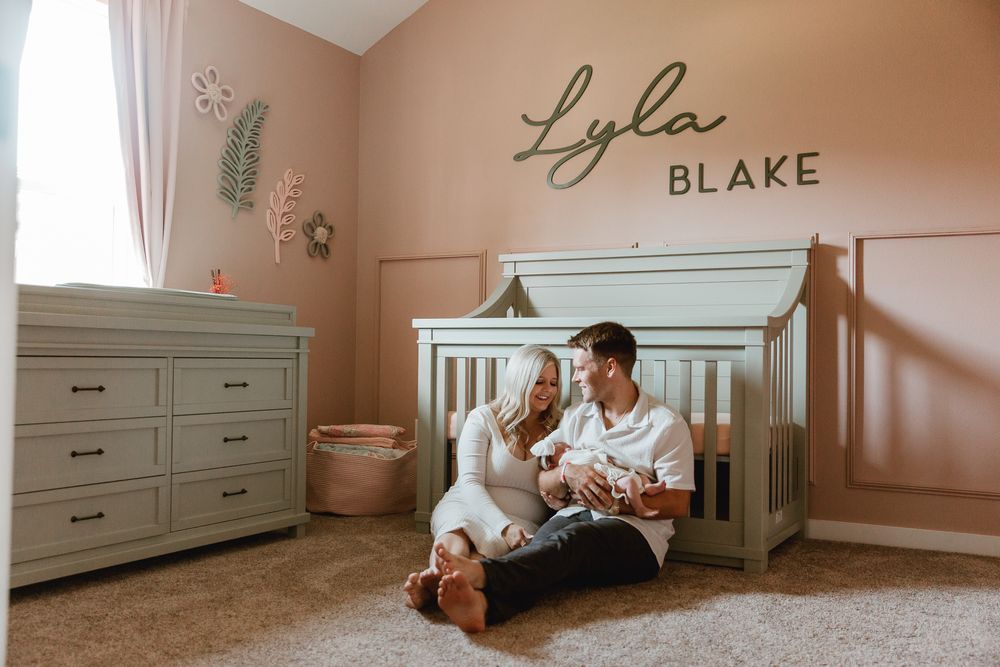 Nursery shot during in home newborn lifestyle session Tyler Tx  Motherhood Newborn photographer East Texas