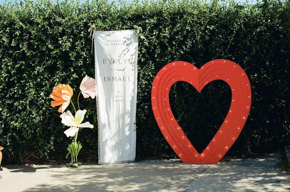 Wedding decor and details photographed on rich film photography in Los Angeles California.