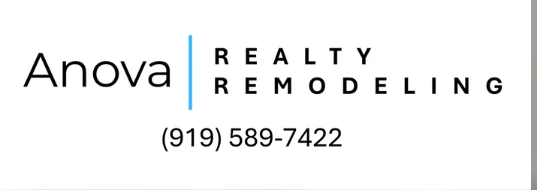 Anova Realty Remodeling logo displaying company name and contact number 919-589-7422.