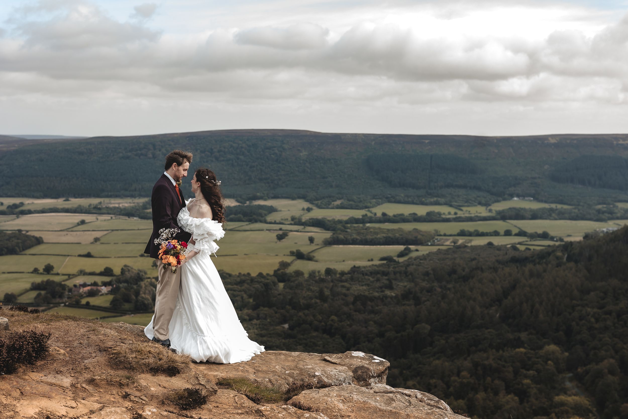 Celebrant led wedding in the Yorkshire moors