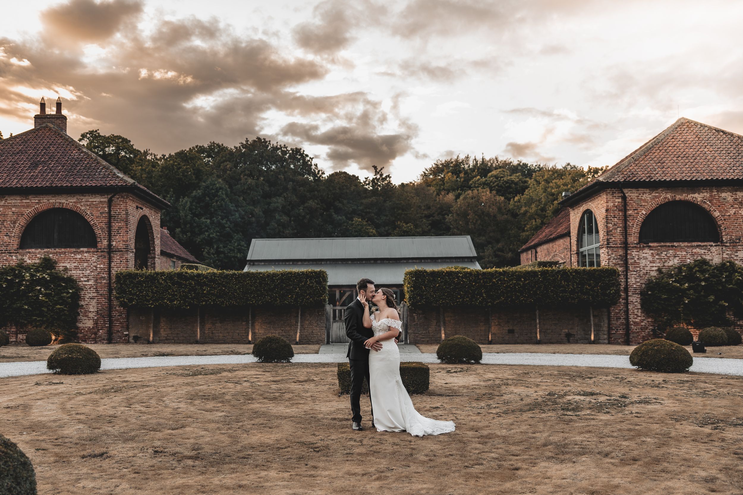 Hazel Gap Barn couple portrait at their wedding