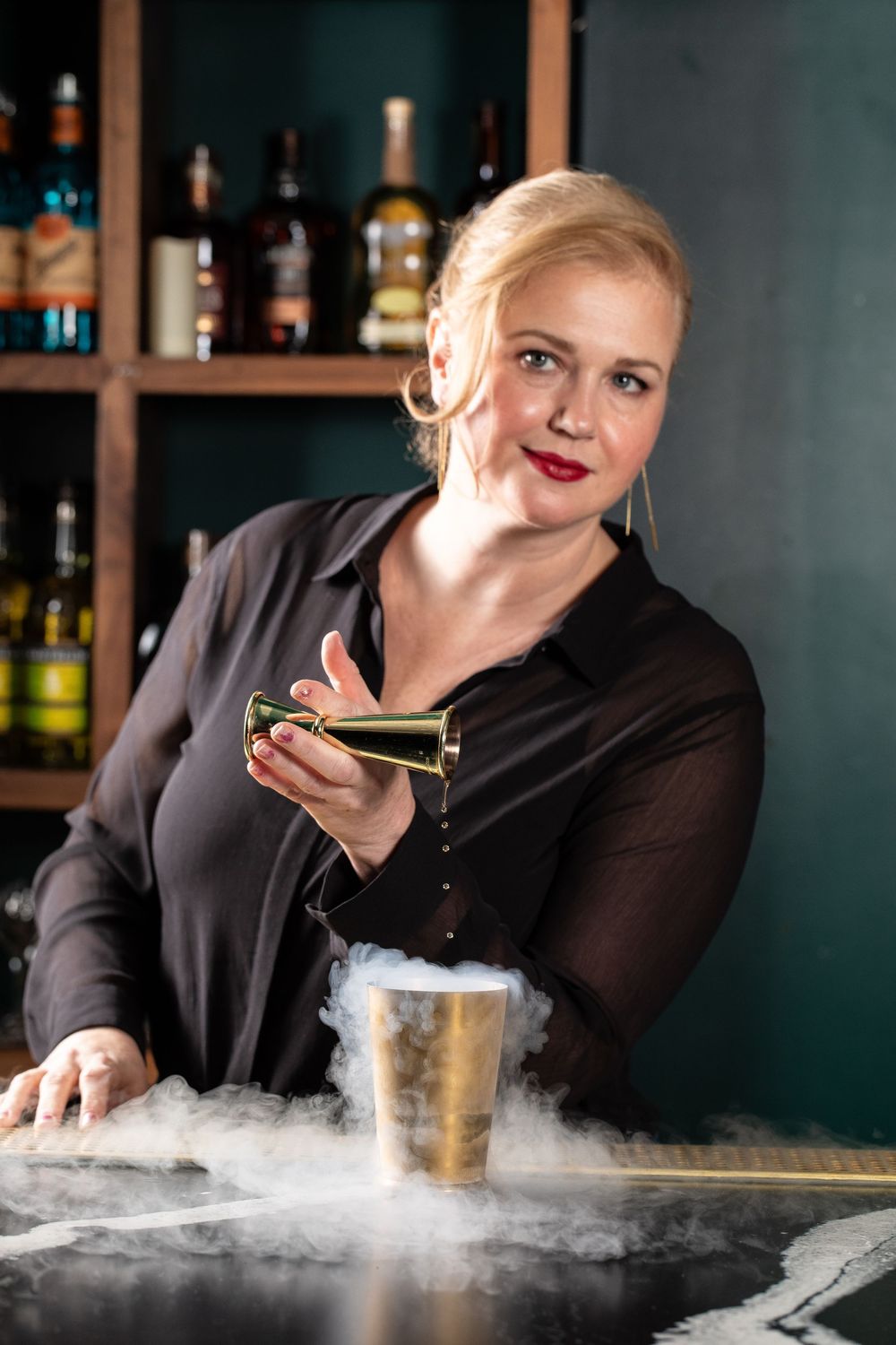 James Beard nominated and Michelen star rated mixologist Colleen Hughes of Supperland photographed by food photographer Jonathan Cooper