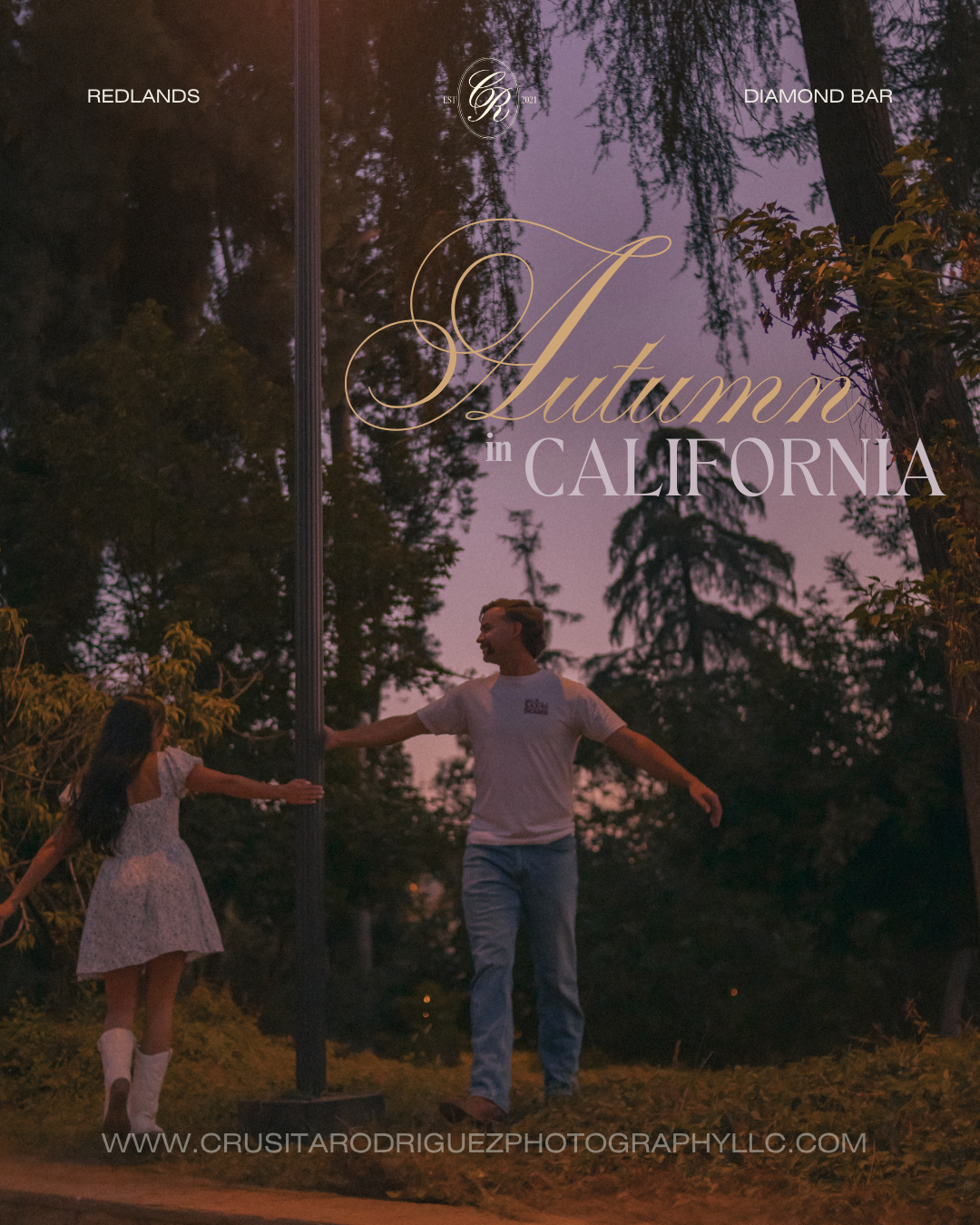 Luxury fall themed mini sessions for couples and families available in Diamond Bar and Redlands California.