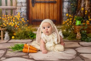 Spring is almost sprung... baby bunny photos in York Pa, milestone photoshoot, seasonal studio photoshoot